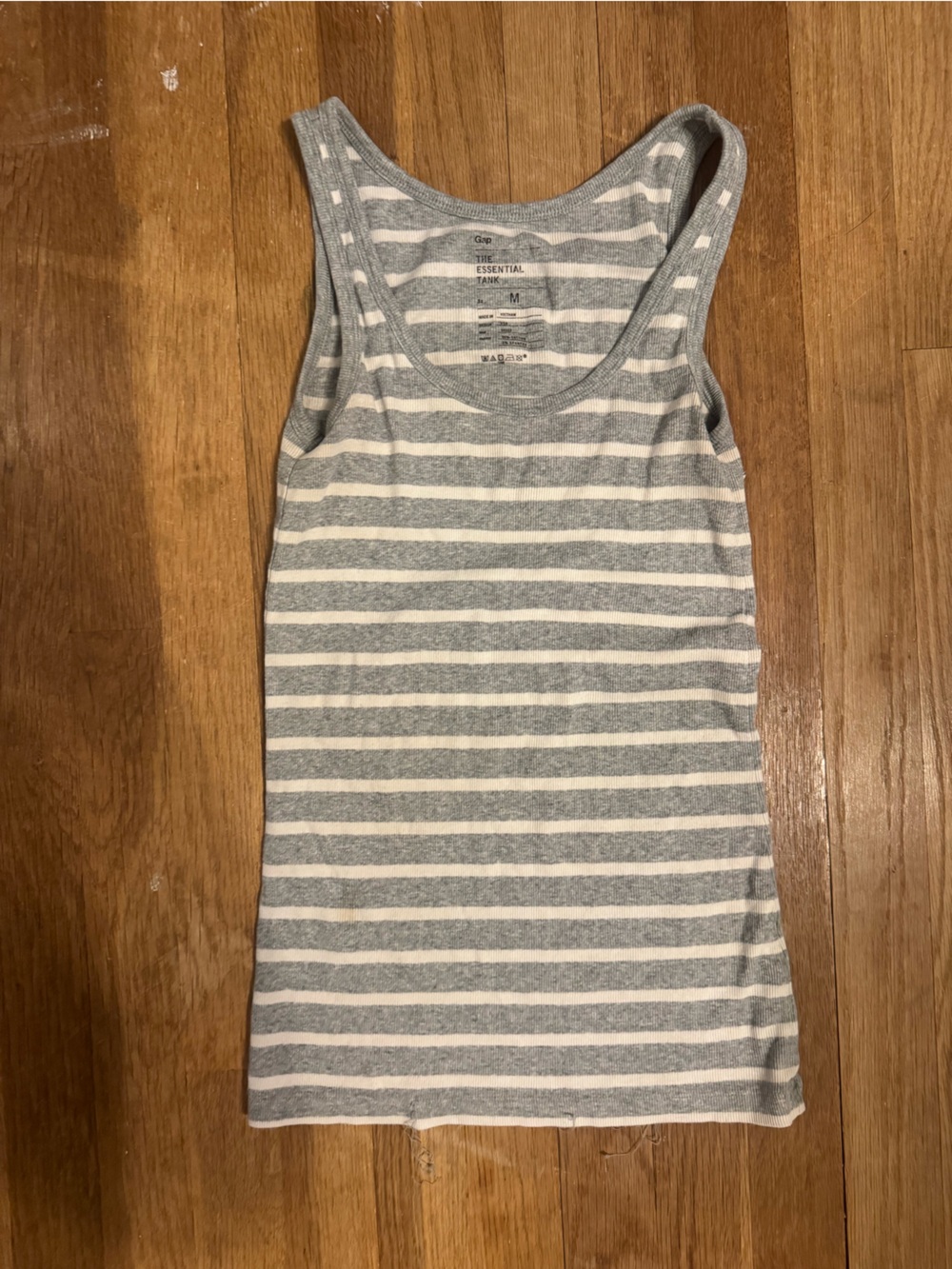 GAP Gray & White Striped Vintage Tank